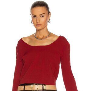 Proenza Schouler White Label Scoop Neck Top in red size M